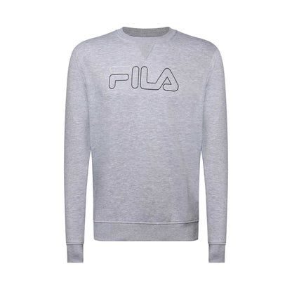 Light Grey Marl - Front - Fila Mens Jude Crew Neck Sweatshirt