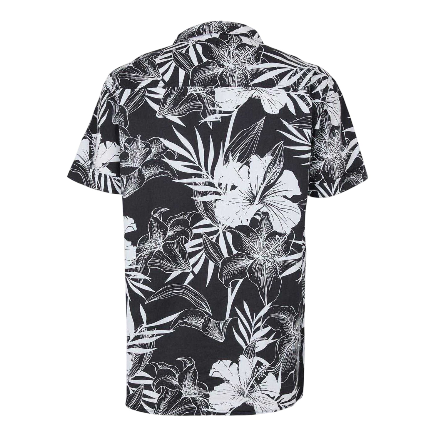 Black - Back - Bench Mens Hibiscus Shirt