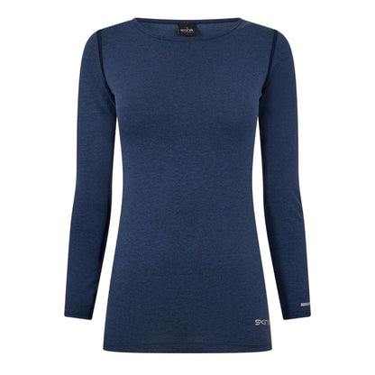 Blue - Front - Skins Womens-Ladies Dnamic Base Layer Top