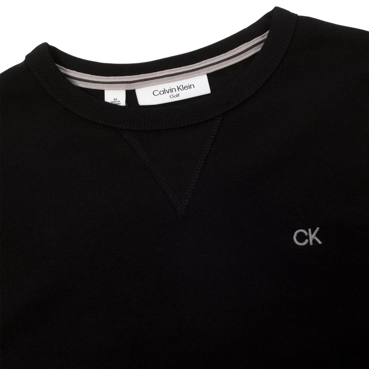 Black-Silver - Side - Calvin Klein Childrens-Kids Embroidered Logo Golf Sweatshirt