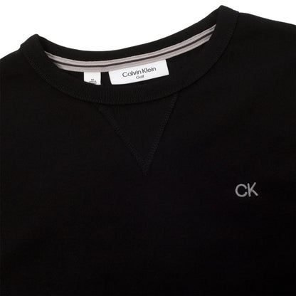 Black-Silver - Side - Calvin Klein Childrens-Kids Embroidered Logo Golf Sweatshirt