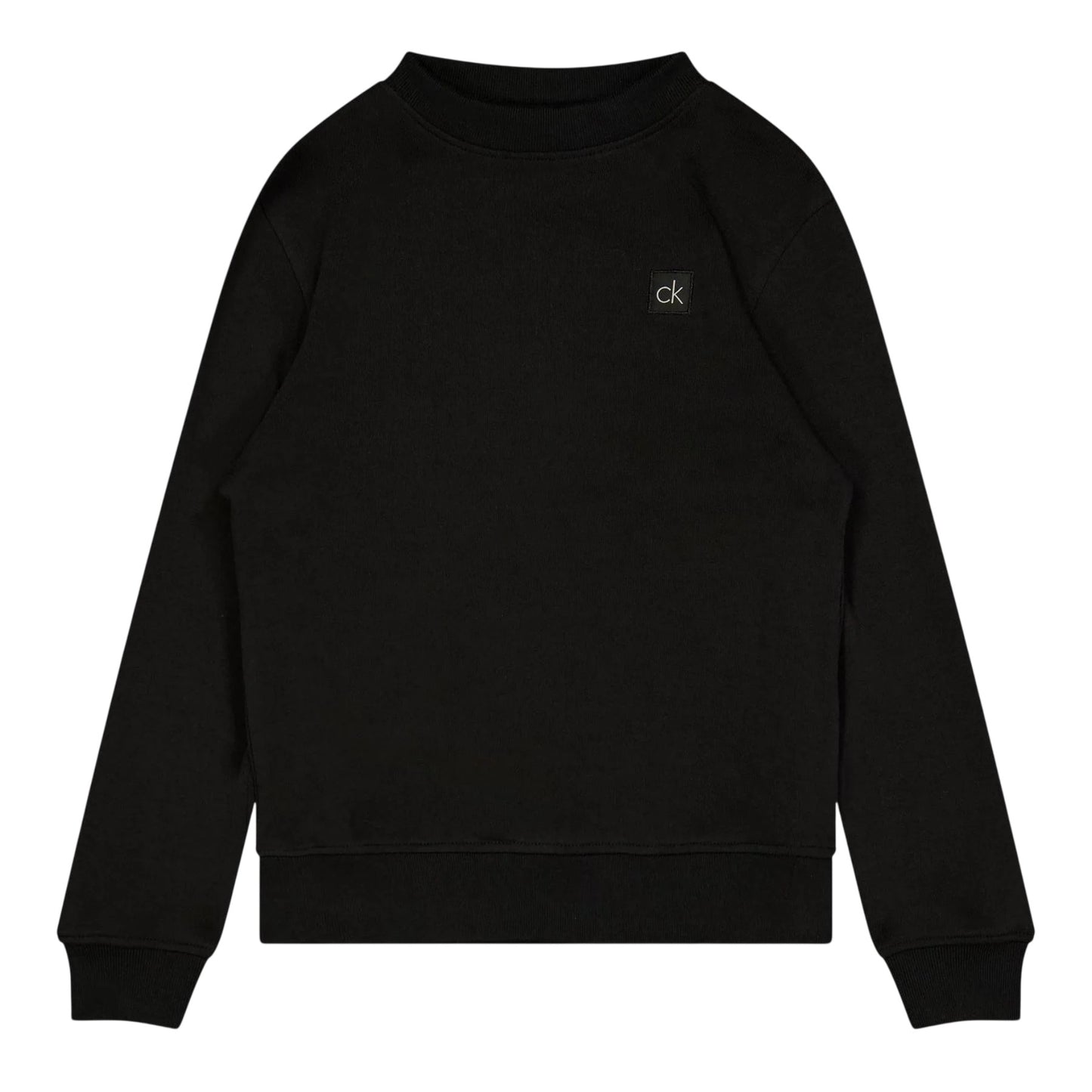 Black-Silver - Front - Calvin Klein Childrens-Kids Embroidered Logo Golf Sweatshirt