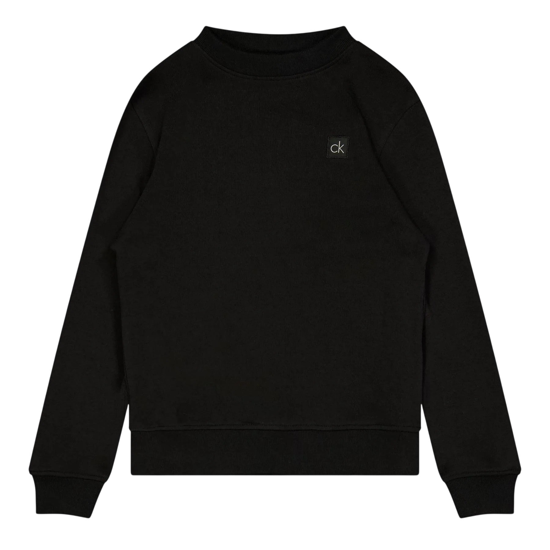 Black-Silver - Front - Calvin Klein Childrens-Kids Embroidered Logo Golf Sweatshirt
