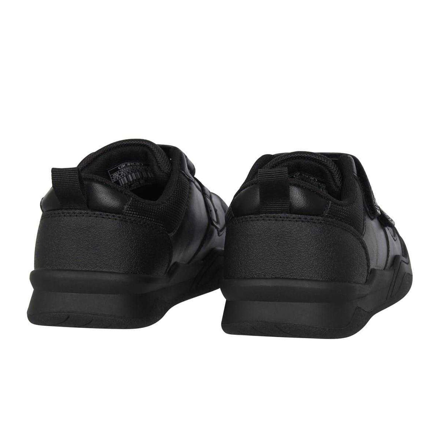 Black - Back - Giorgio Childrens-Kids Logo Hook and Loop Trainers
