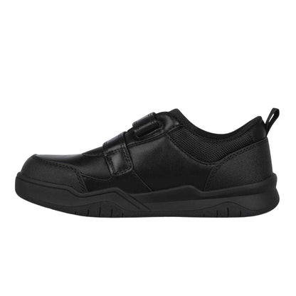 Black - Side - Giorgio Childrens-Kids Logo Hook and Loop Trainers