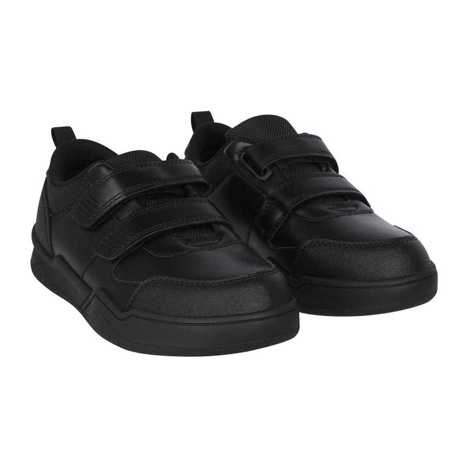Black - Front - Giorgio Childrens-Kids Logo Hook and Loop Trainers