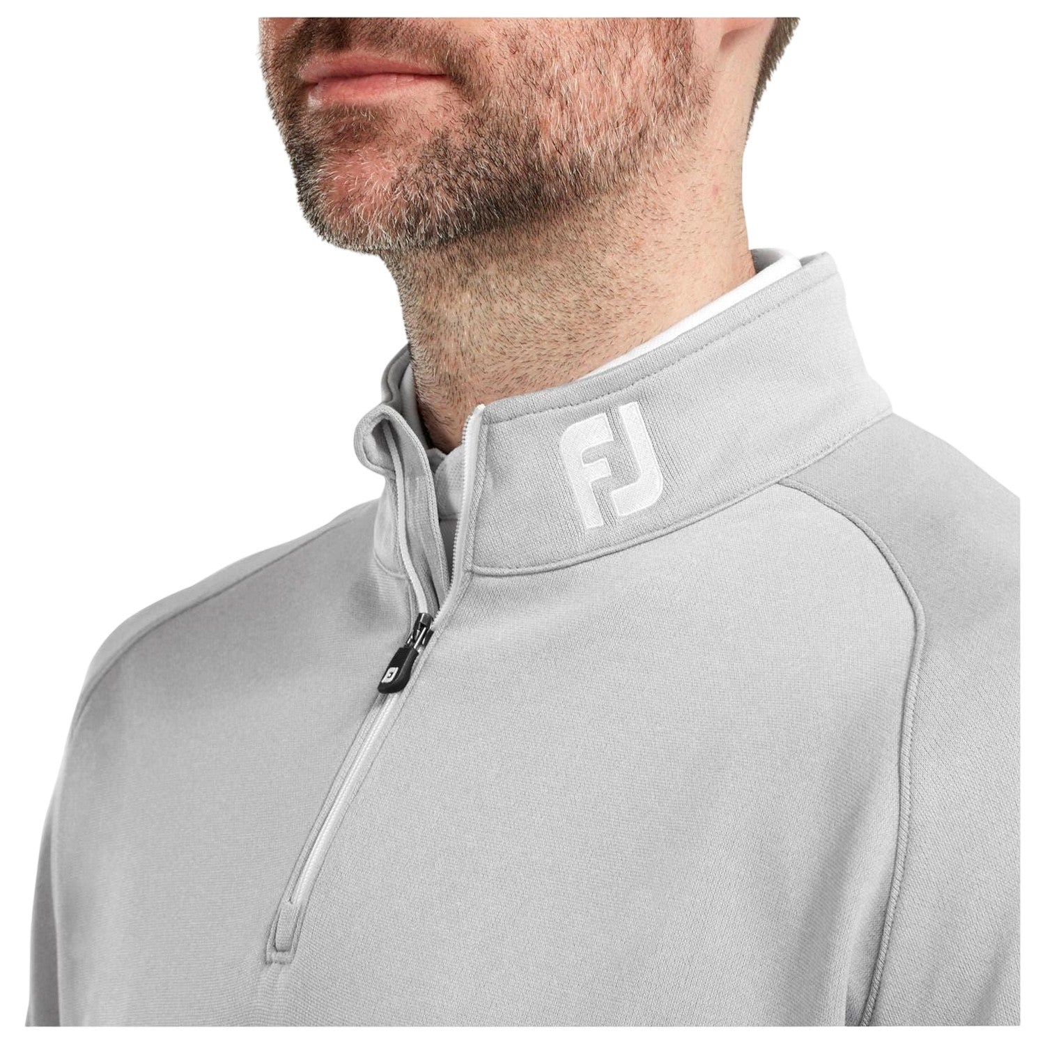 Grey - Side - FootJoy Mens Chill Out Golf Pullover