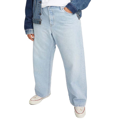 Light Blue - Side - Levis Womens-Ladies 501 90s Plus Jeans