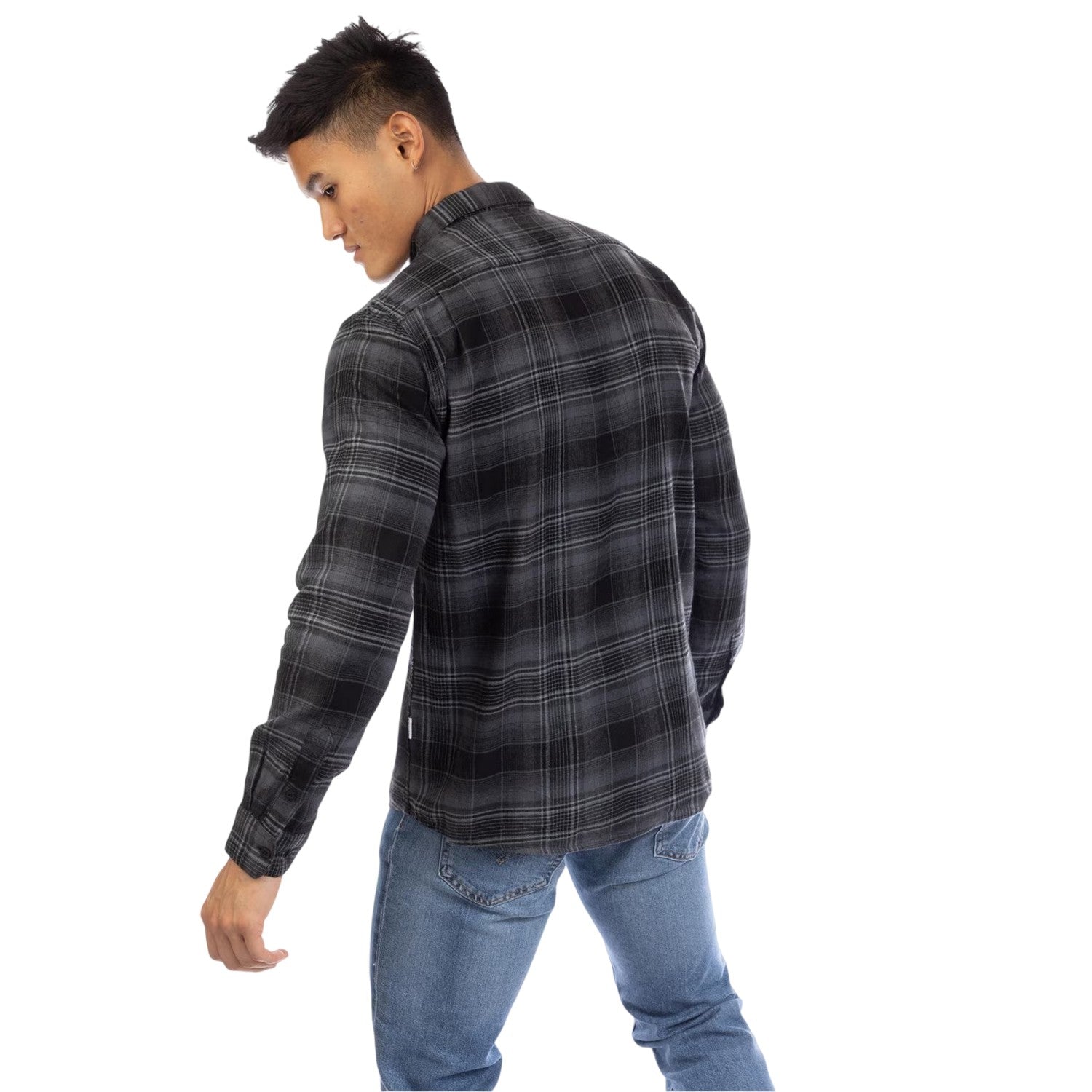 Multicoloured - Back - Peter Werth Mens Cromer Plaid Regular Shirt