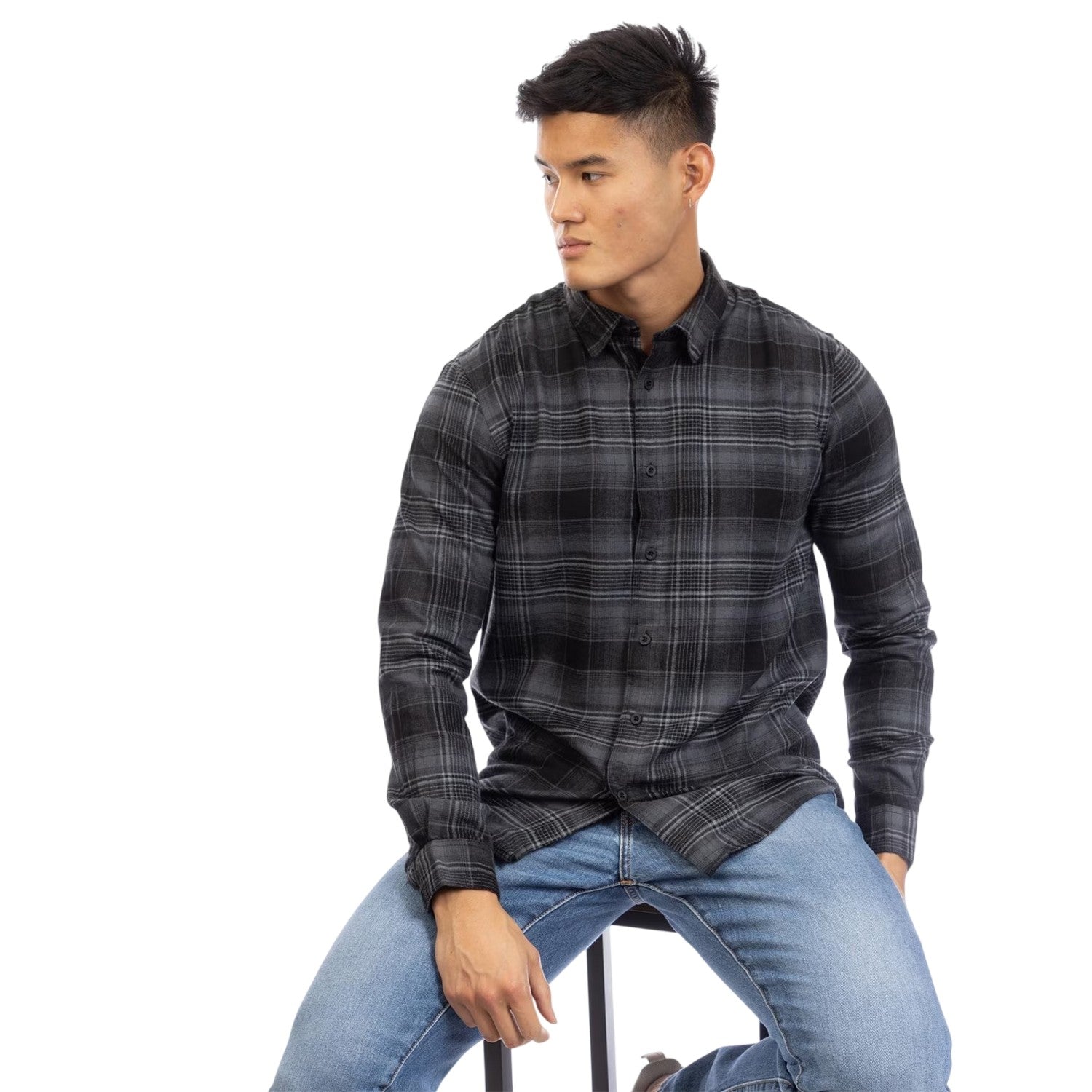 Multicoloured - Side - Peter Werth Mens Cromer Plaid Regular Shirt