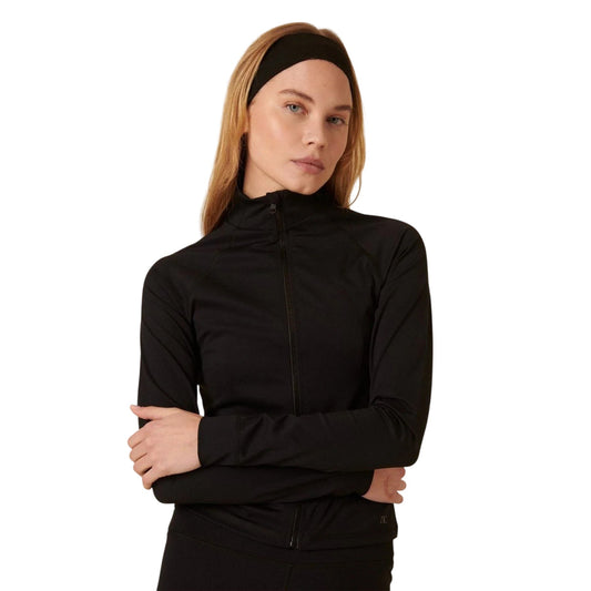 Black - Front - Nobody´s Child Womens-Ladies Plain Active Jacket