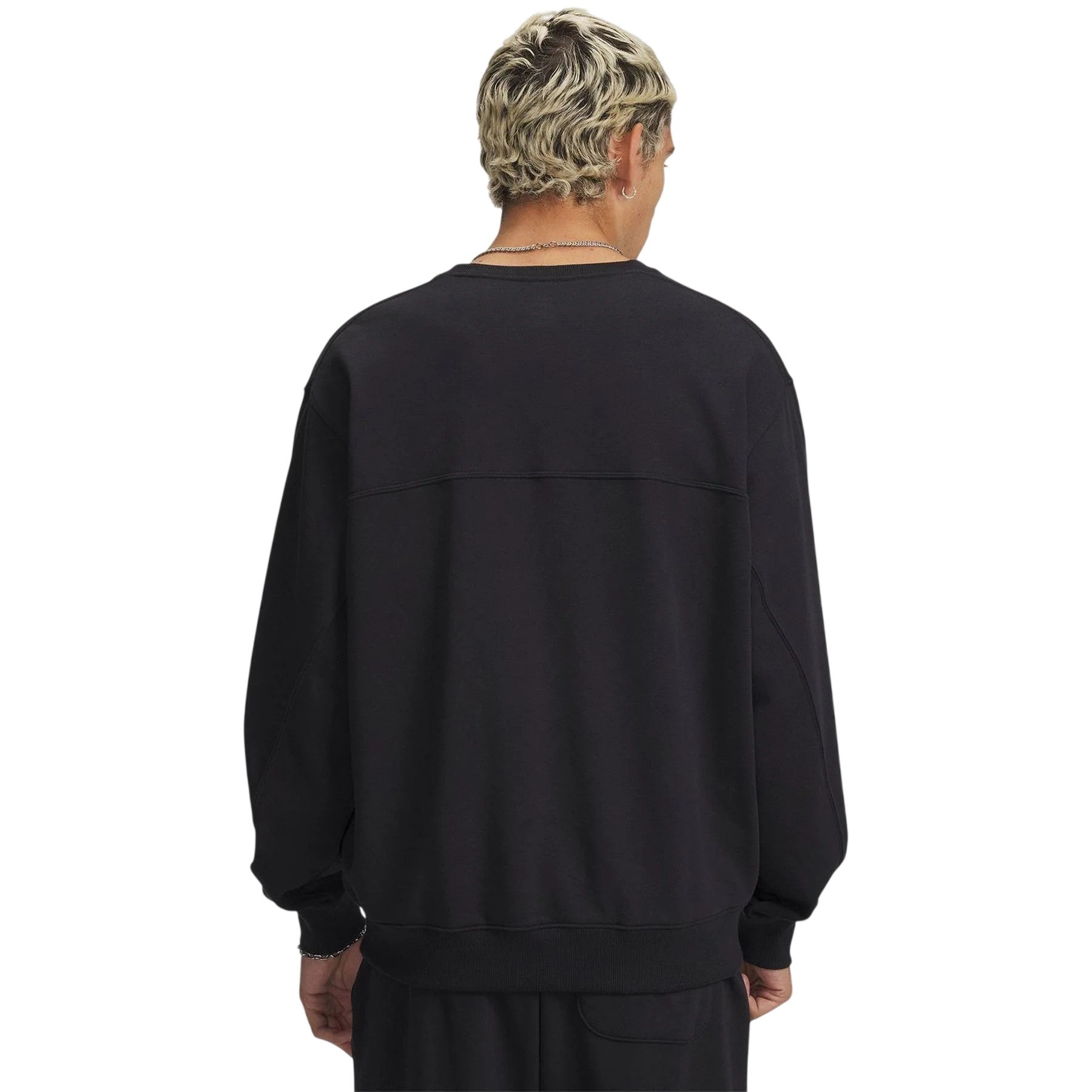 Black - Back - Under Armour Mens Rival Lightweight Sweatshirt