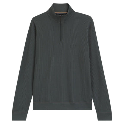 Green - Front - Boss Mens Quarter Zip Jumper