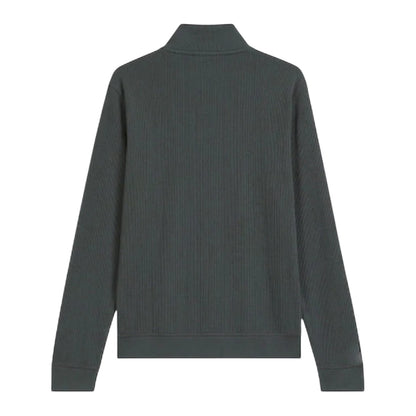 Green - Back - Boss Mens Quarter Zip Jumper