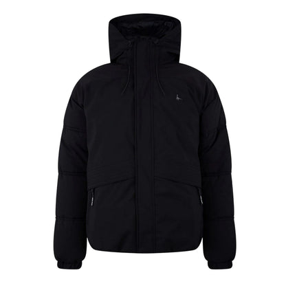 Black - Front - Jack Wills Mens Hooded Relaxed Fit Puffer Jacket