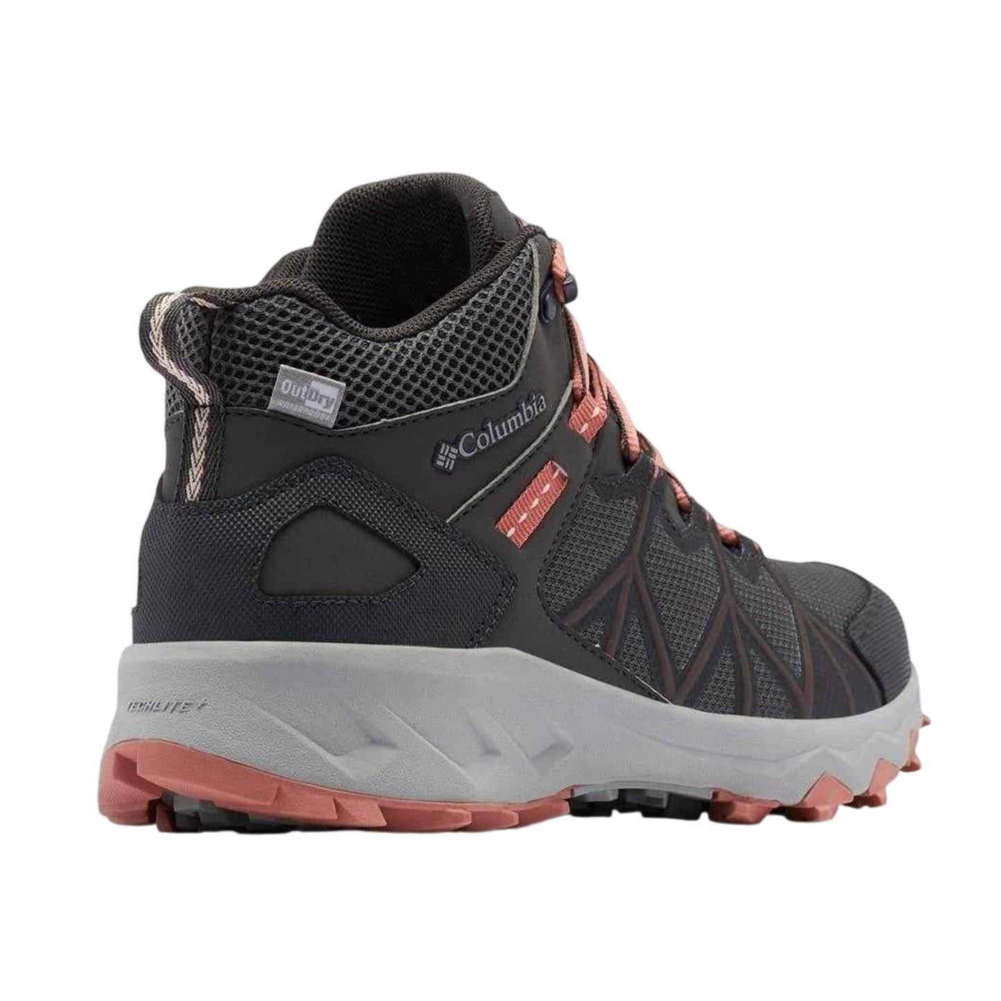 Grey - Back - Columbia Womens-Ladies Peakfreak II Mid Cut Hiking Boots