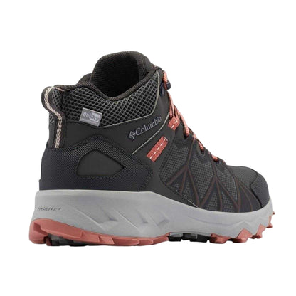 Grey - Back - Columbia Womens-Ladies Peakfreak II Mid Cut Hiking Boots