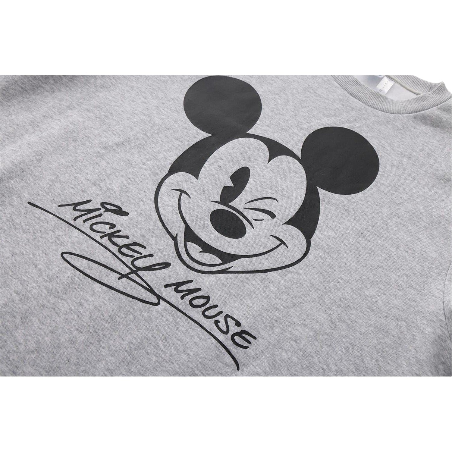 Grey - Side - Disney Mens Mickey Mouse Cotton Blend Sweatshirt