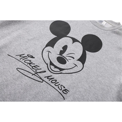 Grey - Side - Disney Mens Mickey Mouse Cotton Blend Sweatshirt