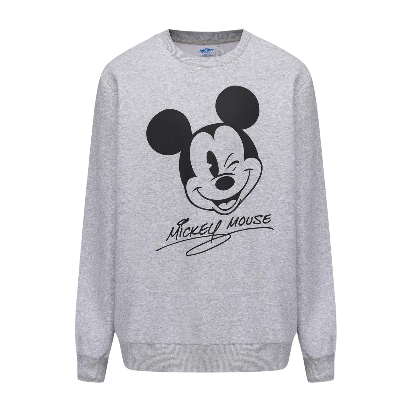 Grey - Front - Disney Mens Mickey Mouse Cotton Blend Sweatshirt