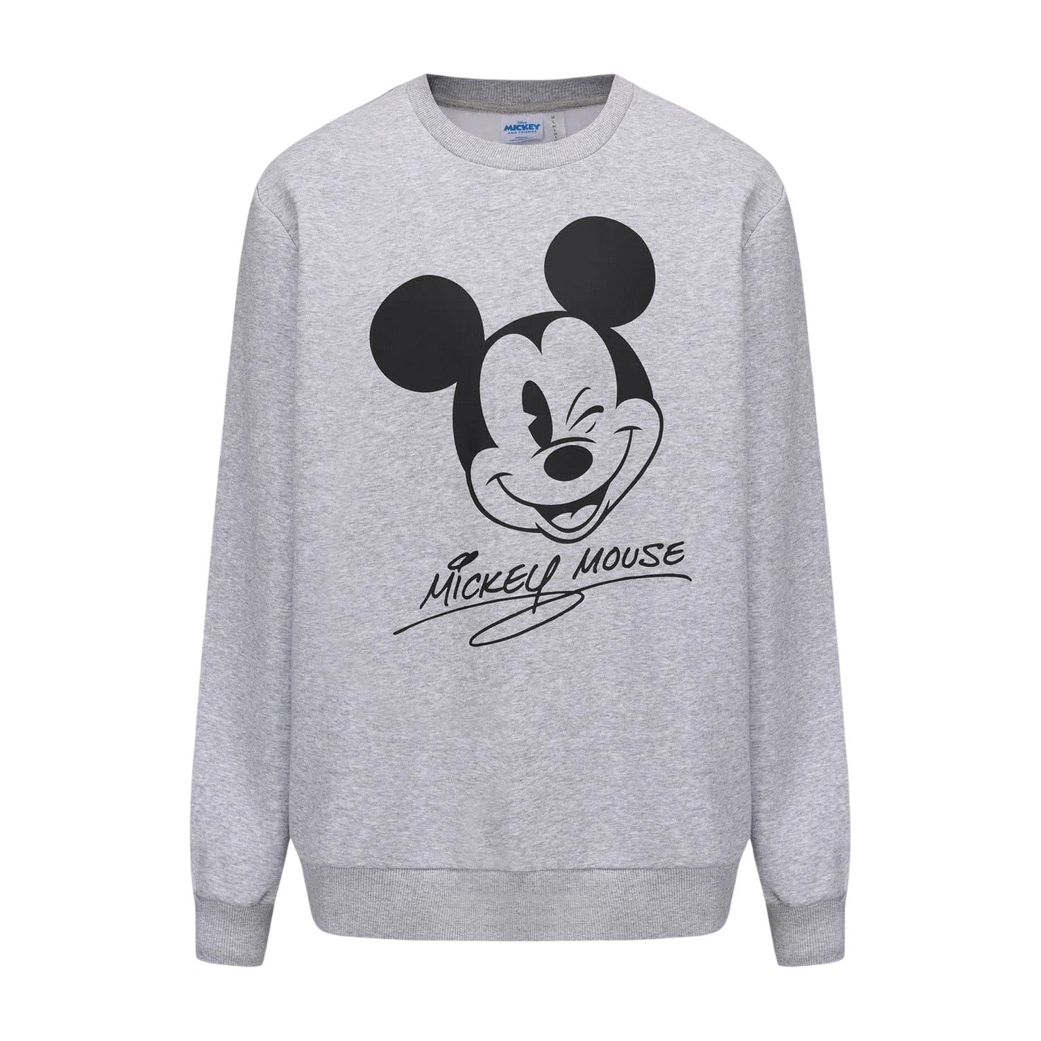 Grey - Front - Disney Mens Mickey Mouse Cotton Blend Sweatshirt