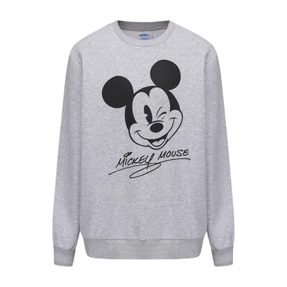 Grey - Front - Disney Mens Mickey Mouse Cotton Blend Sweatshirt