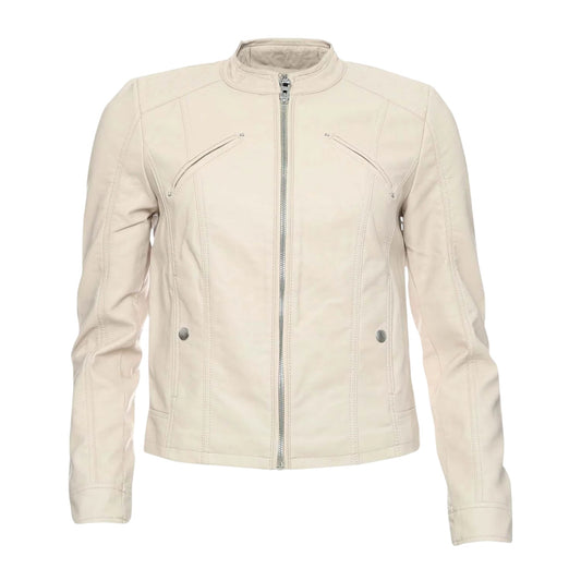 Oatmeal - Front - Vero Moda Womens-Ladies Plain Regular Jacket