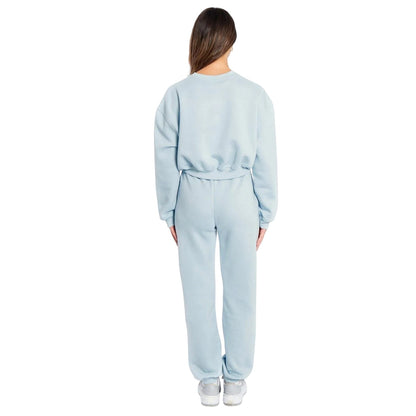 Blue - Back - Be You Womens-Ladies Cropped Relaxed Fit Sweatshirt