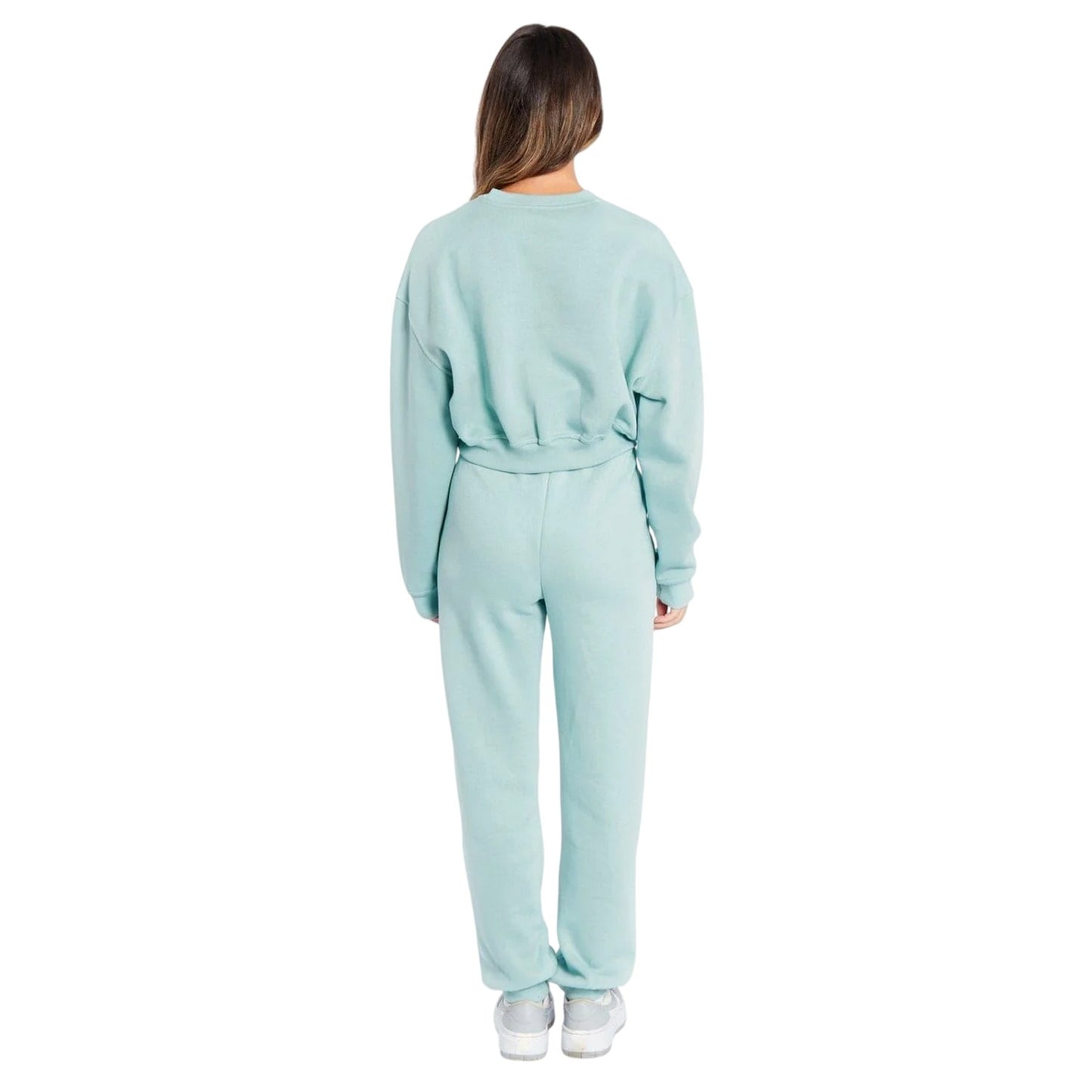 Sage - Back - Be You Womens-Ladies Cropped Relaxed Fit Sweatshirt