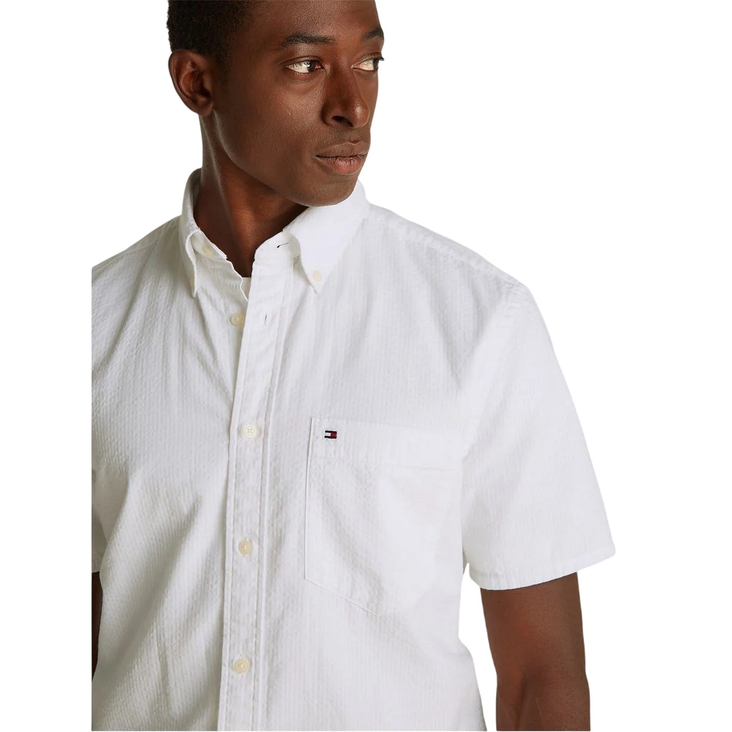 Optic White - Side - Tommy Hilfiger Mens Regular Shirt