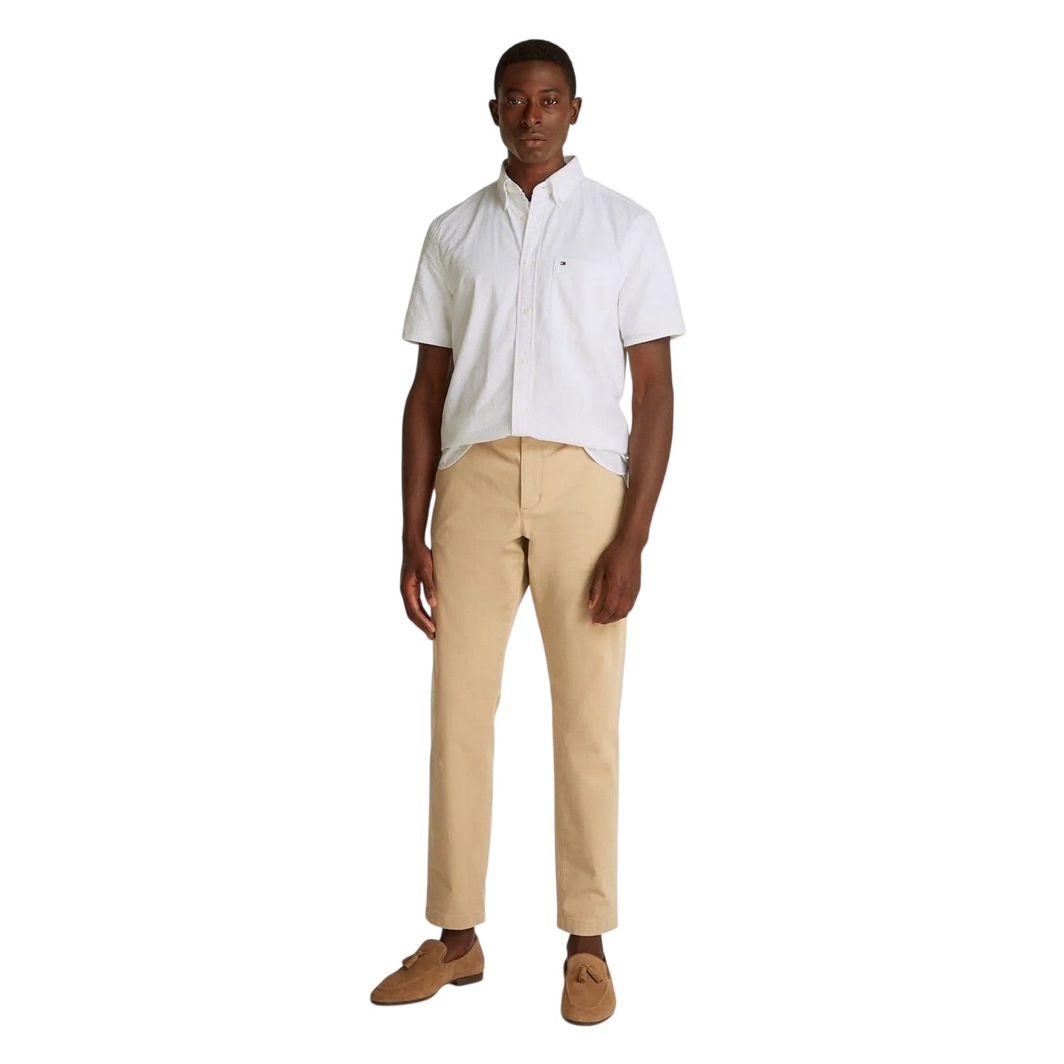 Optic White - Lifestyle - Tommy Hilfiger Mens Regular Shirt