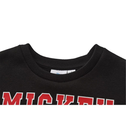 Grey - Side - Disney Baby Mickey Mouse Brushed Back Crew Neck Sweatshirt