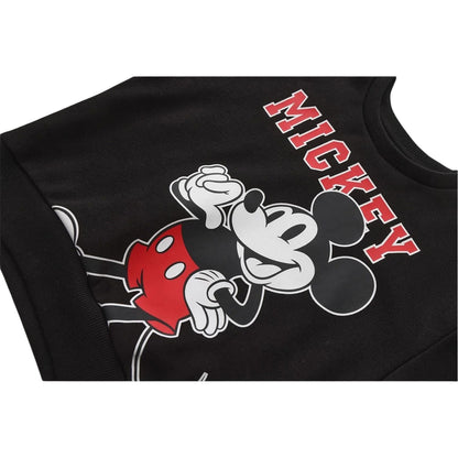 Grey - Lifestyle - Disney Baby Mickey Mouse Brushed Back Crew Neck Sweatshirt