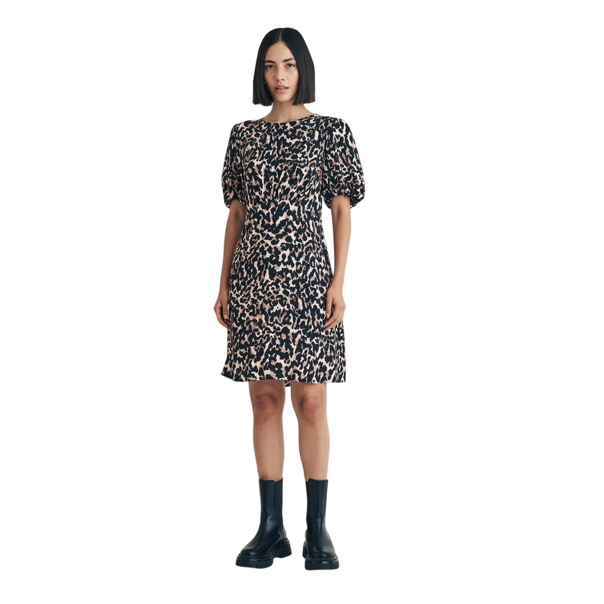 Brown-Black - Lifestyle - Nobody´s Child Womens-Ladies Benita Leopard Print Mini Dress
