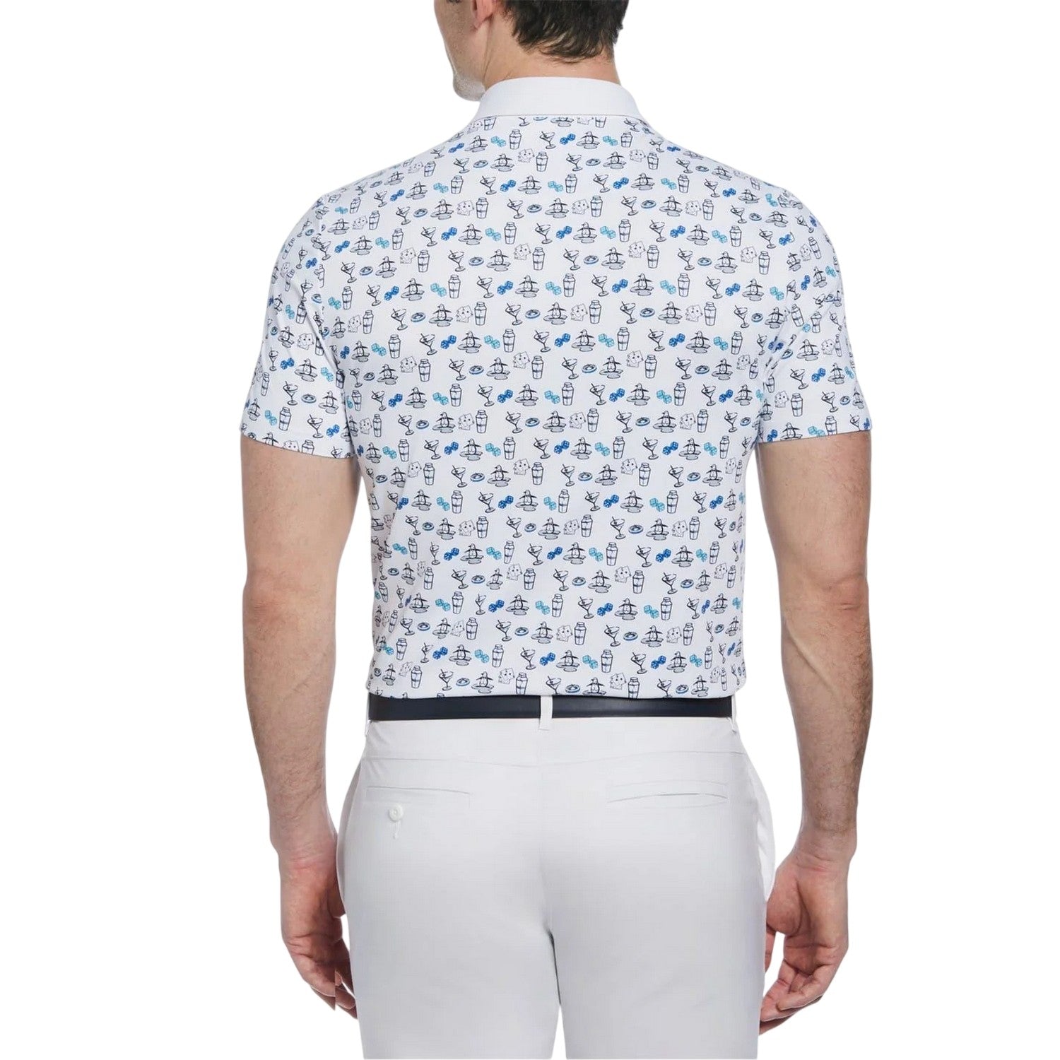 Bright White - Back - Original Penguin Mens Retro Golf Polo Shirt