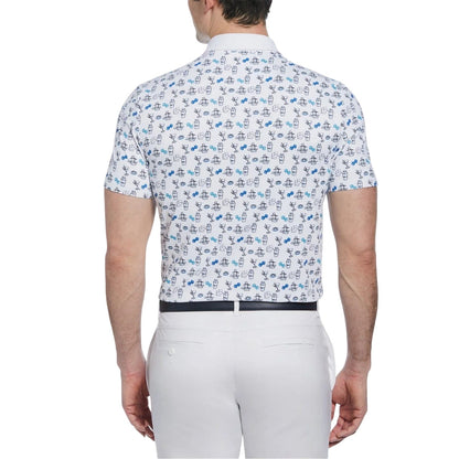 Bright White - Back - Original Penguin Mens Retro Golf Polo Shirt