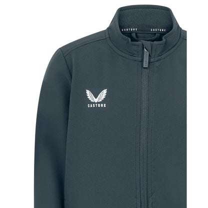 Dark Slate - Side - Castore Childrens-Kids Logo Lightweight Jacket