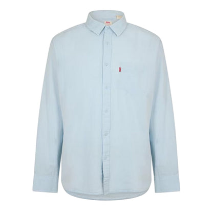 Niagara Blue - Front - Levis Mens Classic Long-Sleeved T-Shirt