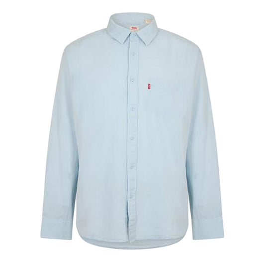 Niagara Blue - Front - Levis Mens Classic Long-Sleeved T-Shirt