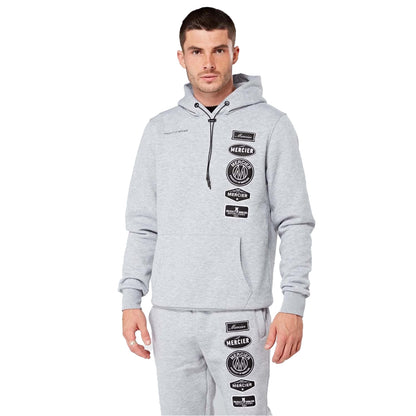 Grey Marl - Front - Mercier Mens Mono Hybrid Hoodie