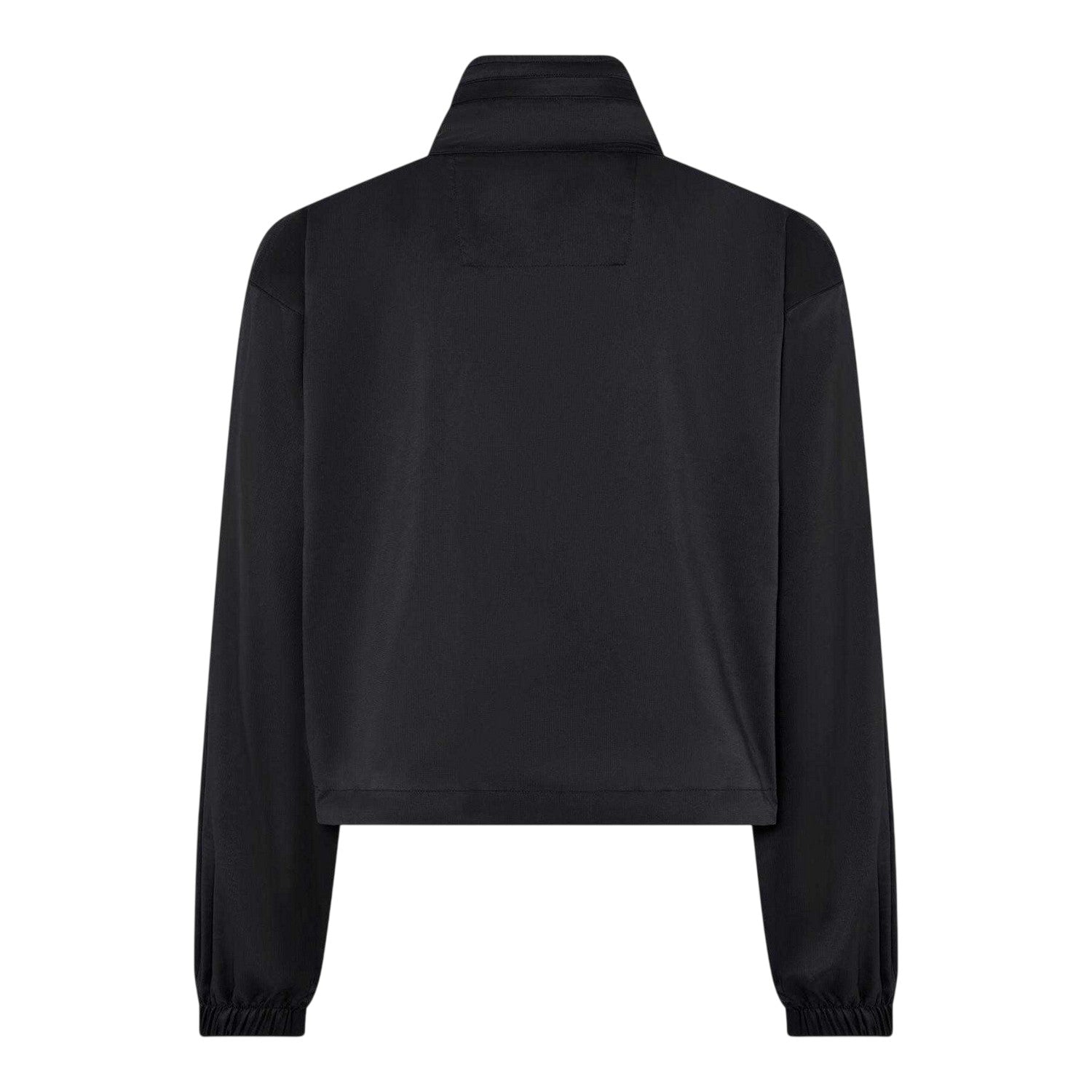 Black - Back - Girlfriend Collective Womens-Ladies Zip Pocket Long-Sleeved Track Jacket