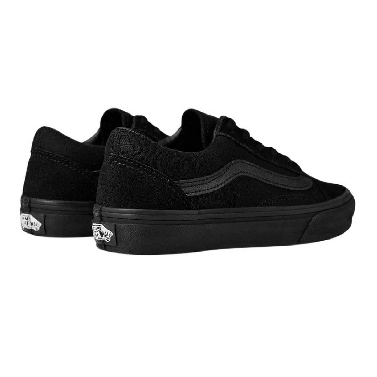 Black - Back - Vans Childrens-Kids Old Skool Suede Trainers