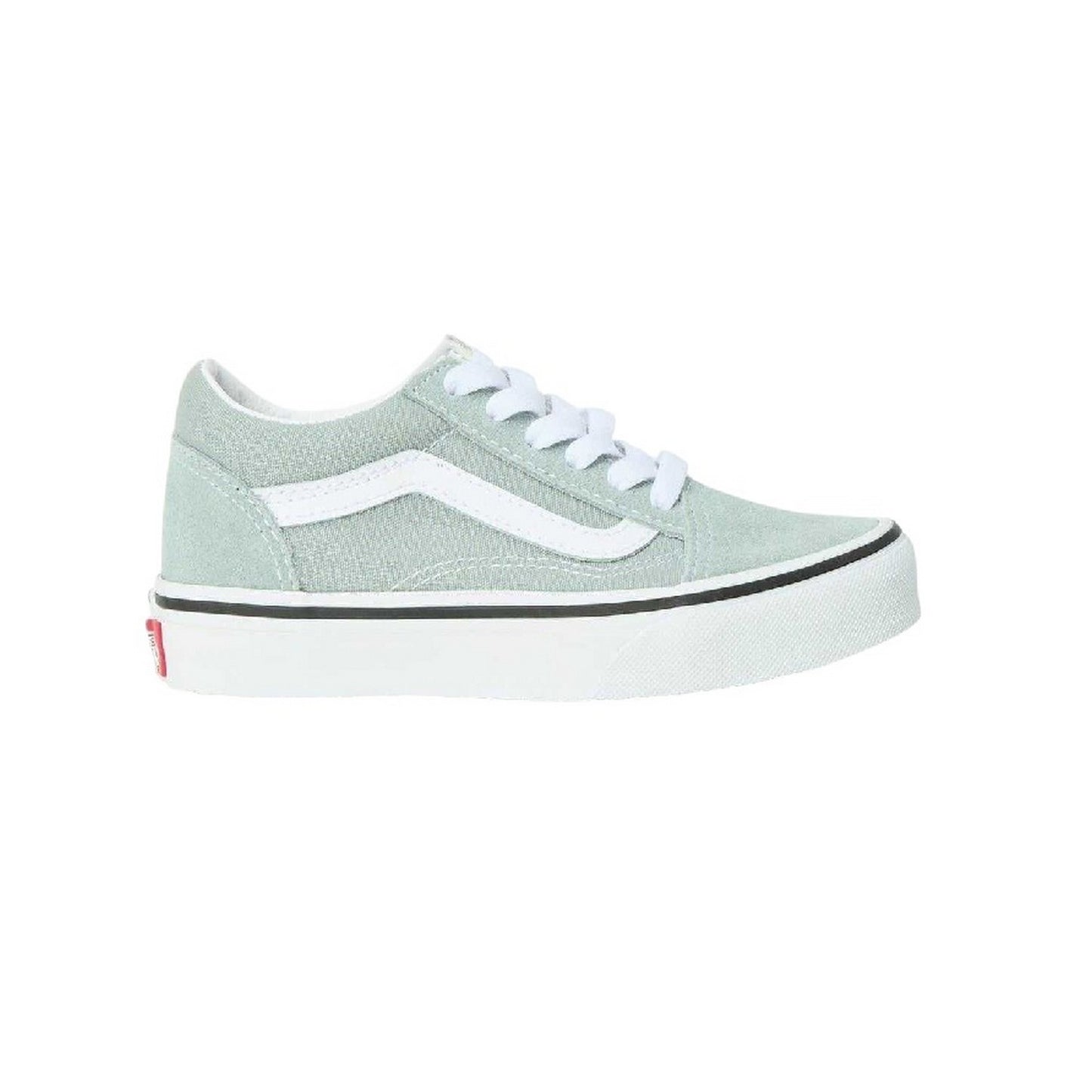 Pure Grey - Front - Vans Childrens-Kids Old Skool Suede Trainers