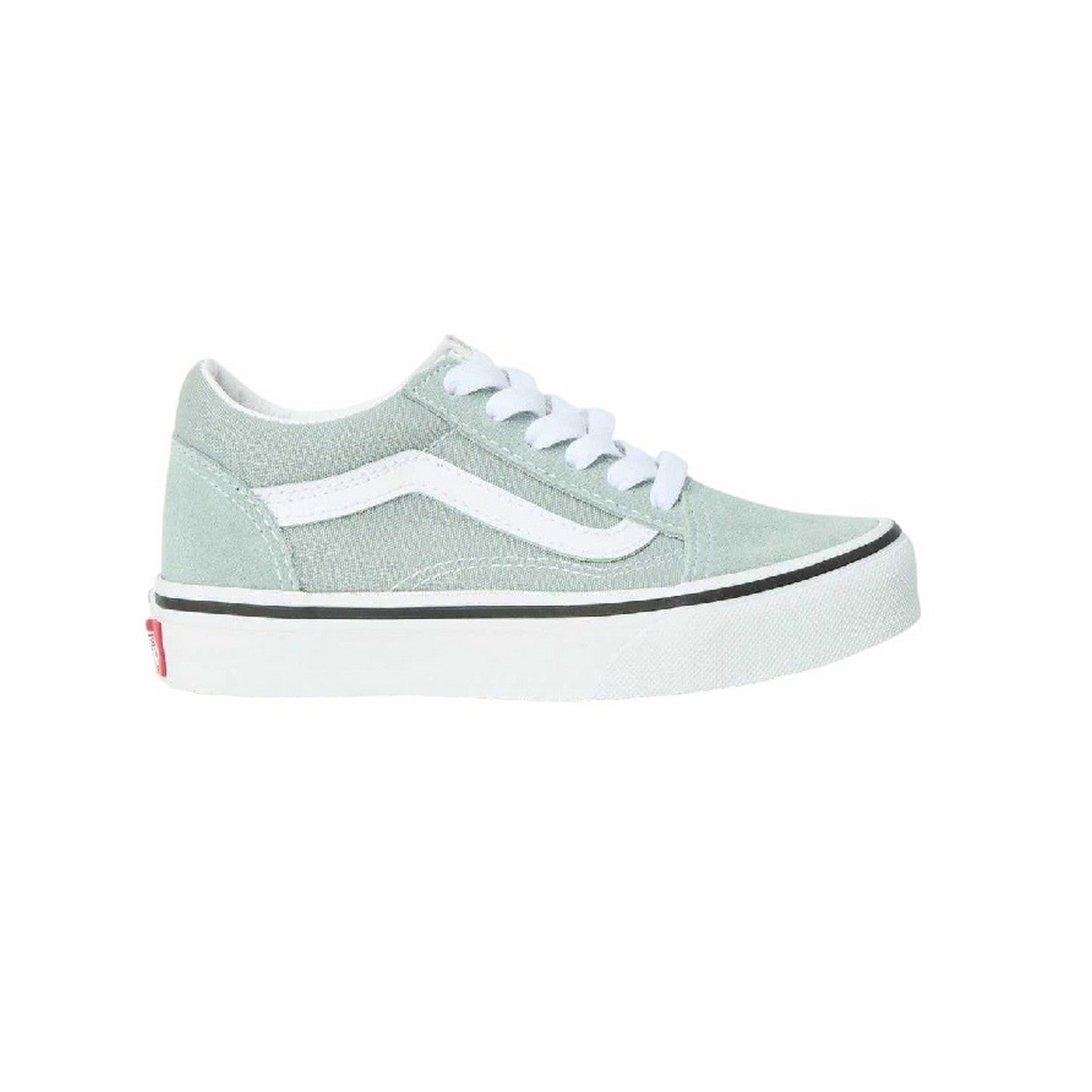 Pure Grey - Front - Vans Childrens-Kids Old Skool Suede Trainers