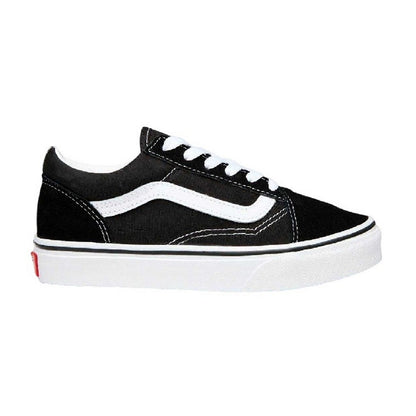 Black-White - Front - Vans Childrens-Kids Old Skool Suede Trainers