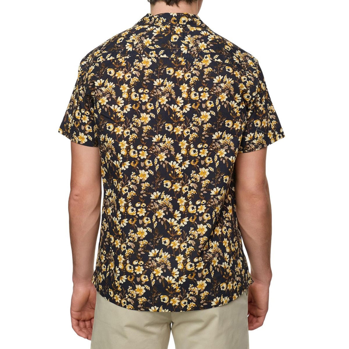 Night Sky - Back - Jack And Jones Mens Floral Regular Summer Shirt