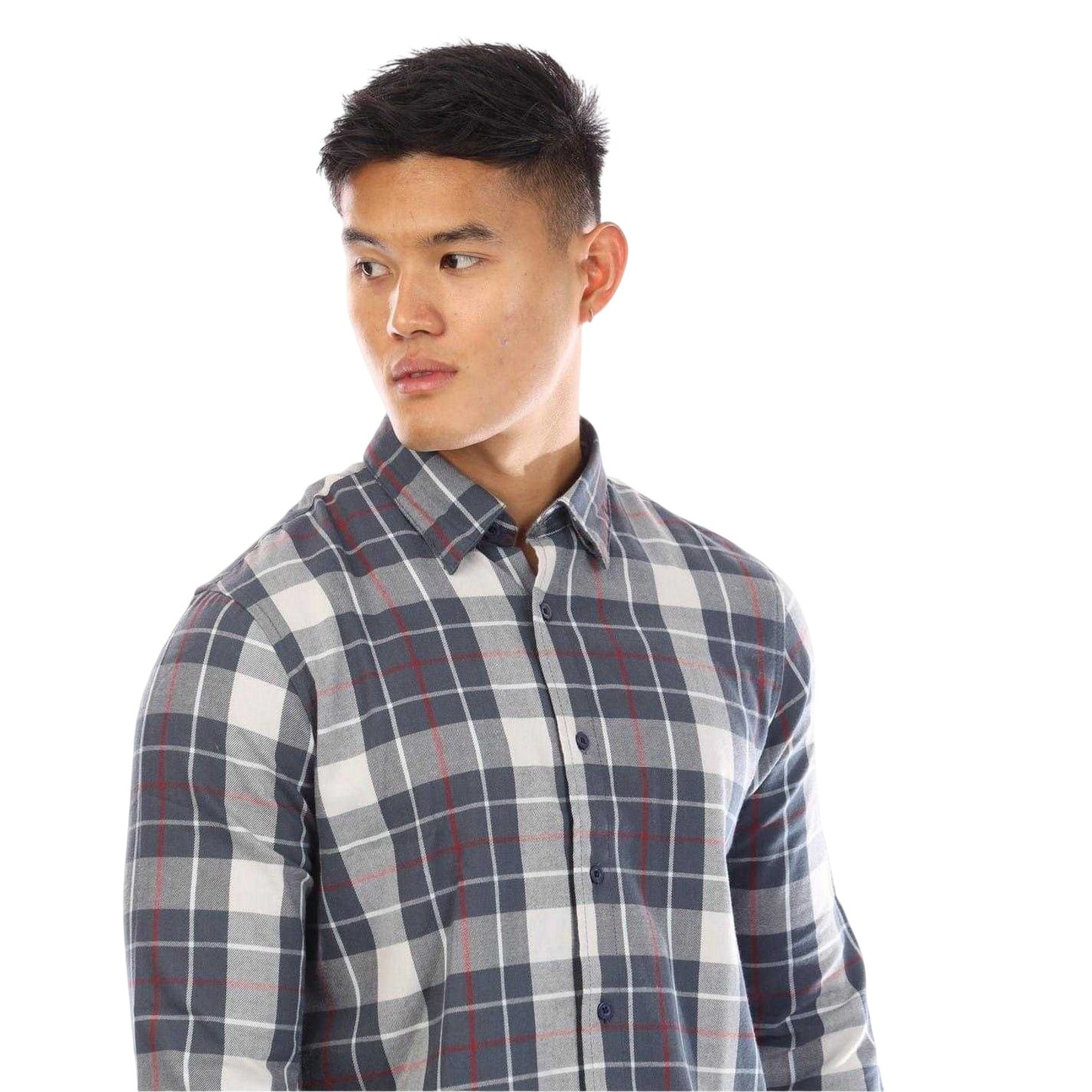 Multicoloured - Side - Peter Werth Mens Plaid Collared Regular Shirt