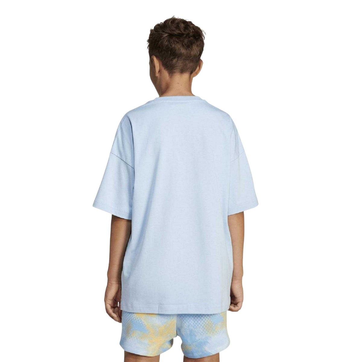 Light Blue - Back - Adidas Childrens-Kids Logo Short-Sleeved T-Shirt