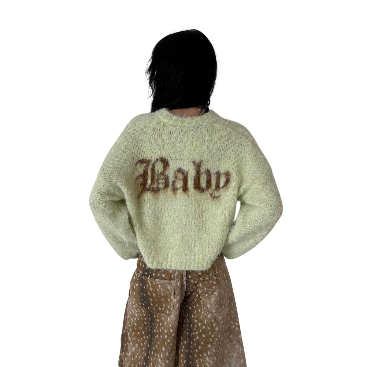 Lime - Back - The Ragged Priest Womens-Ladies Textured Cardigan
