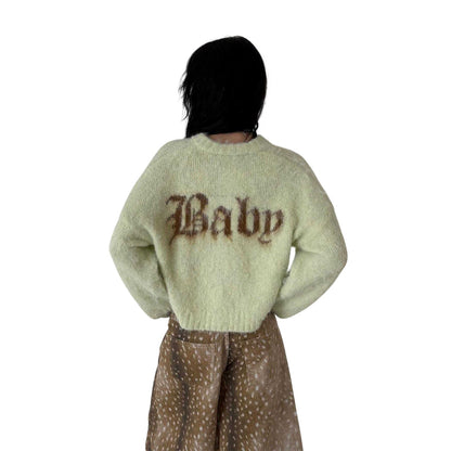 Lime - Back - The Ragged Priest Womens-Ladies Textured Cardigan